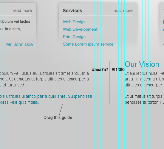 Creating the main content area