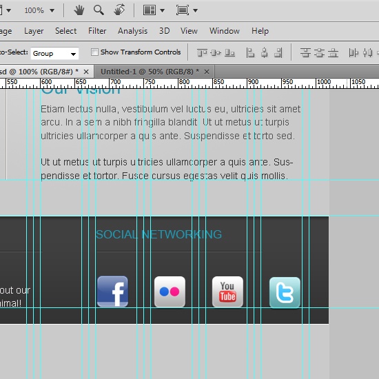 Creating footer area