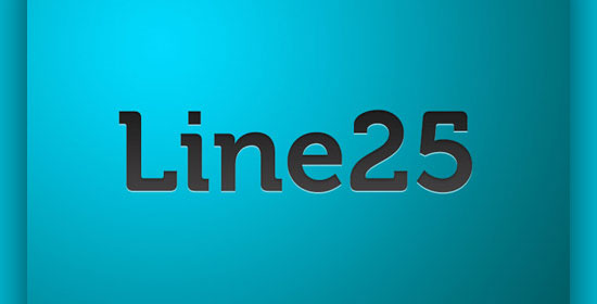 Stylized text 'Line25' on a gradient teal background.