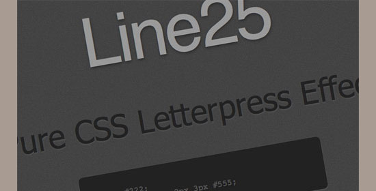 Create a Letterpress Effect with CSS Text-Shadow