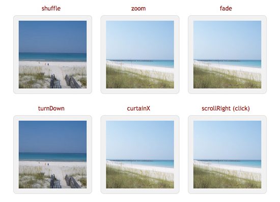 jQuery Cycle plugin - screen shot.