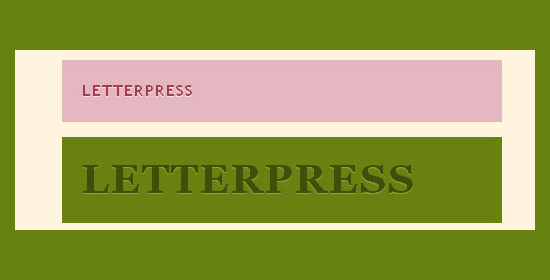 Create Letterpressed Type Using Only CSS