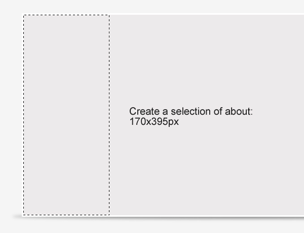 Create a selection for the sidebar background