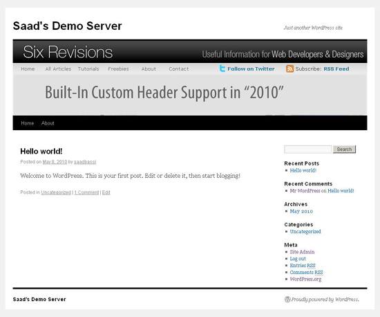 Custom Header Support in WordPress 3.0