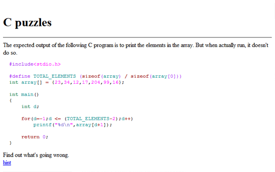 C Puzzles