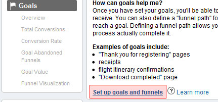 Adding a Goal in Google Analytics