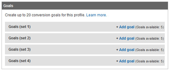 Adding a Goal in Google Analytics