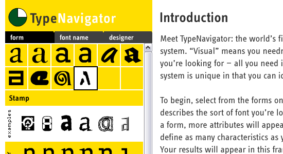 TypeNavigator - screen shot.