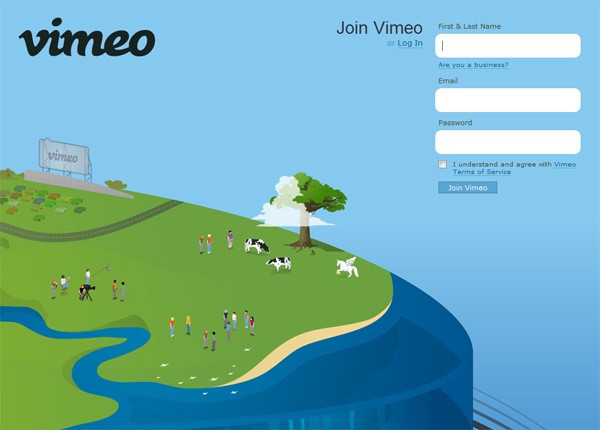 16 vimeo signup form