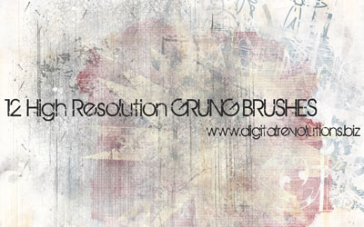 Grunge Photoshop Brushes - screen shot.