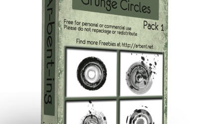 Grunge Circle Photoshop Brush Pack - screen shot.