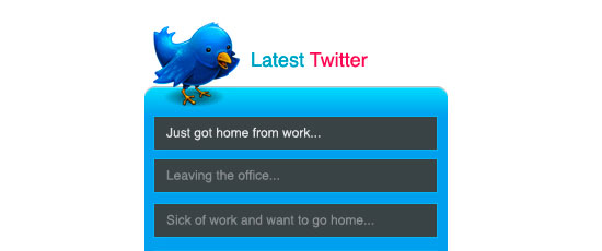 Create a Latest Tweets Box - screen shot.