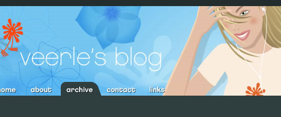 Veerle's blog - screen shot.