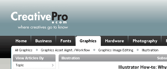 CreativePro.com - screen shot.