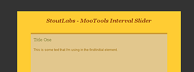 Mootools Content Slider With Intervals - Screenshot