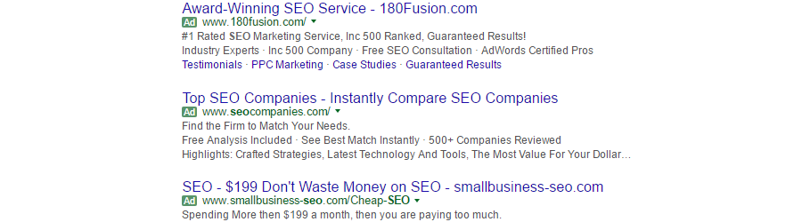 PPC marketing statistics Google SERPS