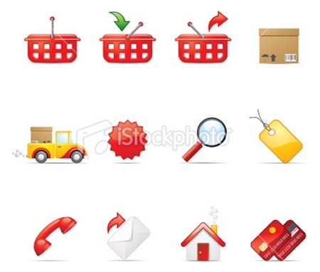 Red Shopping Icons