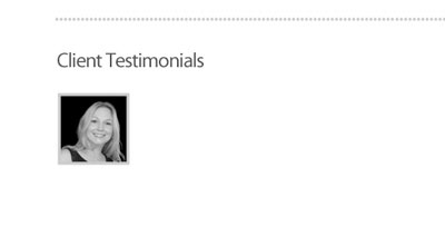 Add the Client Testimonials