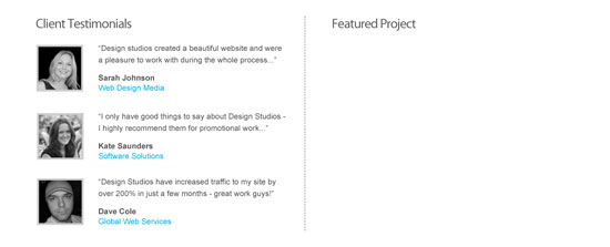 Create the Featured Project Section