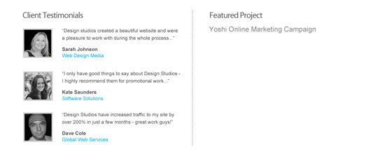 Create the Featured Project Section