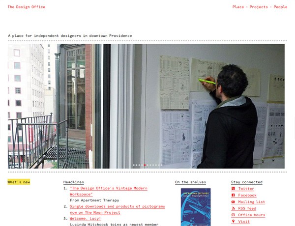 Clean website design example: The Design Office