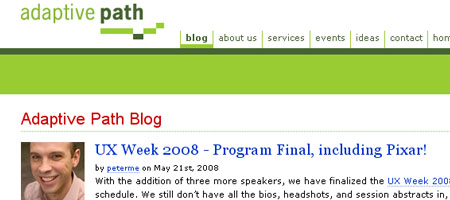 adaptive path blog - Screen shot