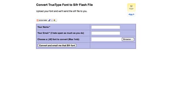 Convert TrueType font to sIFR Flash File