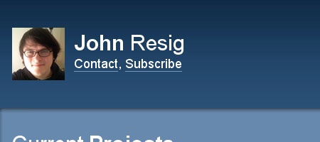 John Resig - Screen shot