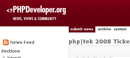 PHPDeveloper - Screenshot