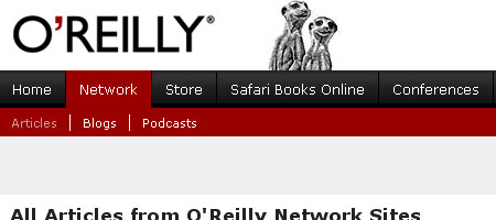 O'Reilly Network - Screen shot