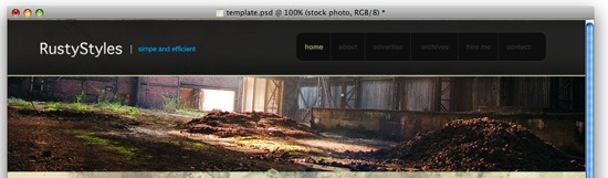 Working on the photo banner: setting up the texture