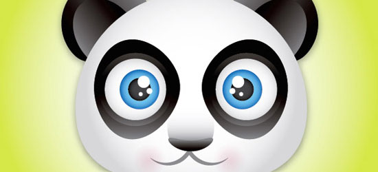 Create a Cute Panda Bear Face Icon