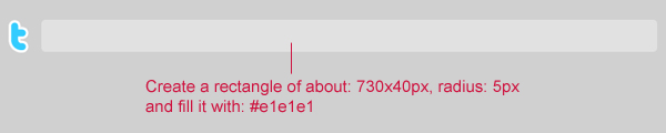 Create a rectangle for the twitter feed bar