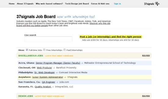 37signals Job Board