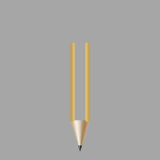 Draw the shaft of the pencil