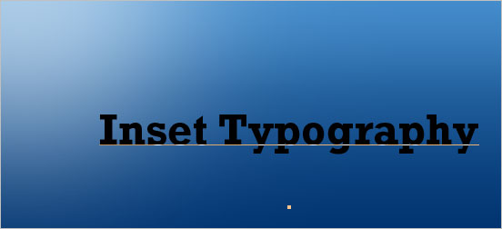 Creating the Inset Type