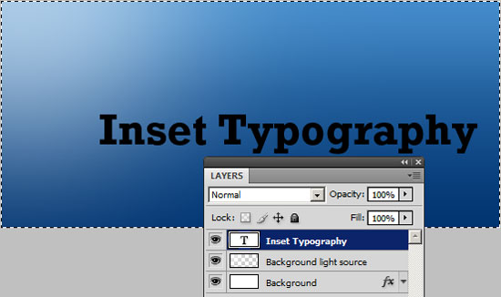 Creating the Inset Type