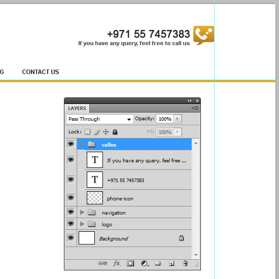 Adding guides to map the content area