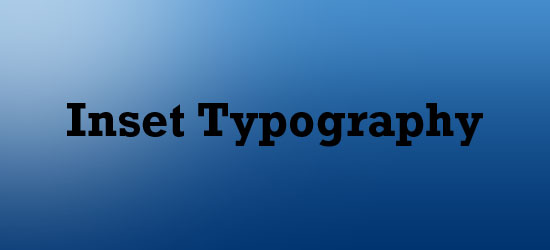 Creating the Inset Type