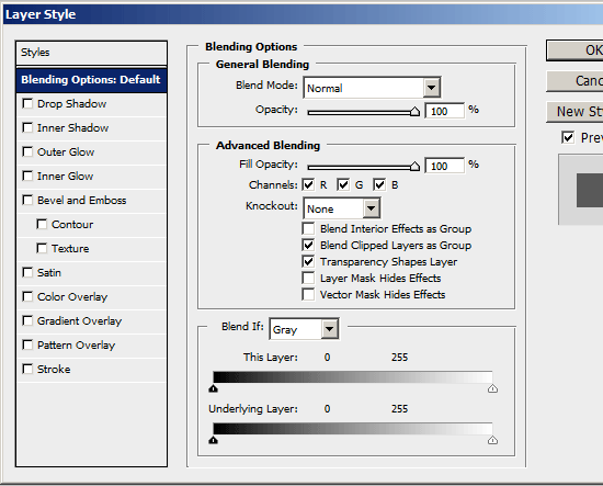 Adding the Inset Typography layer styles