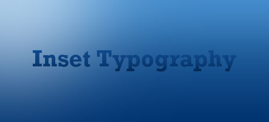 Adding the Inset Typography layer styles