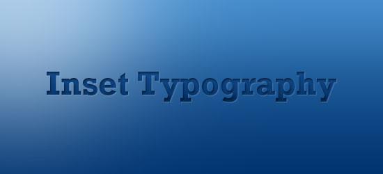 Adding the Inset Typography layer styles