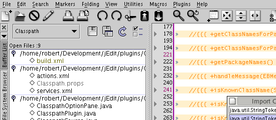 jEdit - screen shot.