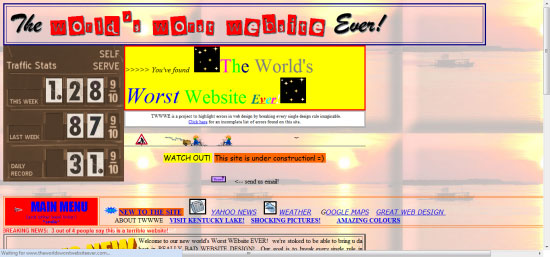 Sites as bad of this can still be found on the web, and in many cases they're still maintained!