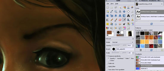 GIMP - screen shot.,