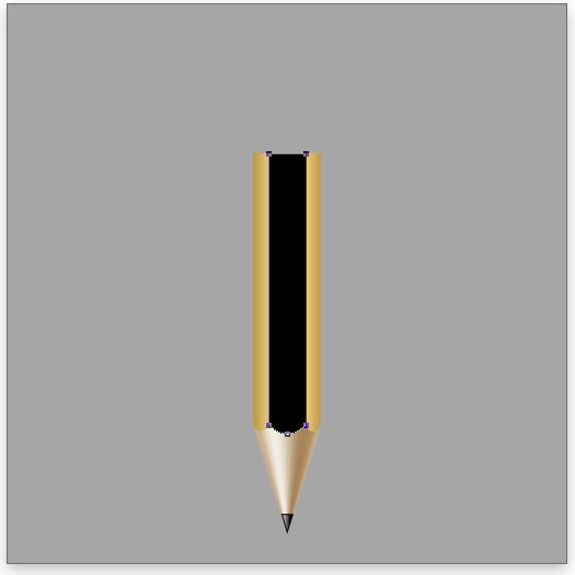 Draw the shaft of the pencil