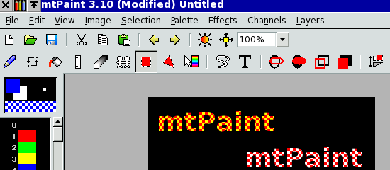 mtPaint - screen shot.