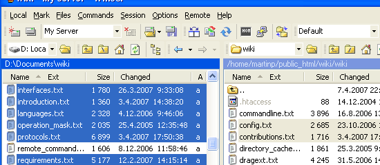 WinSCP - screen shot.