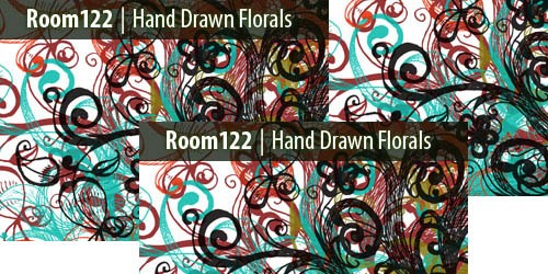 Hand Drawn Floral Pattern Brushes - screen shot.