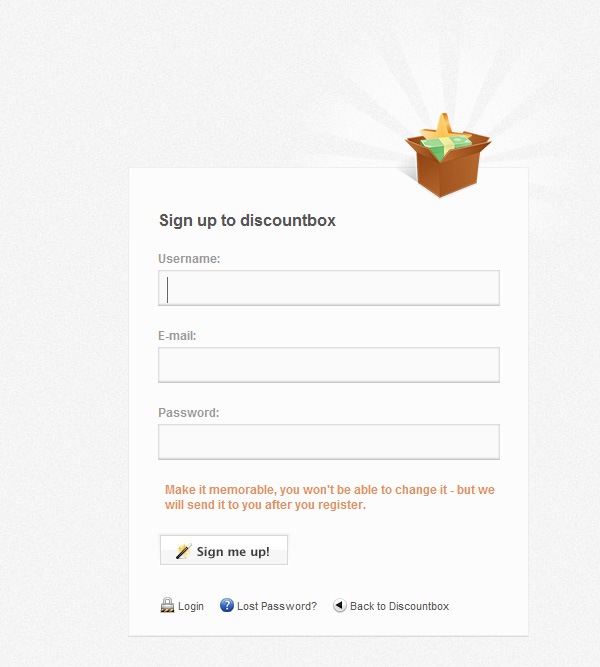 23 discountbox signup form